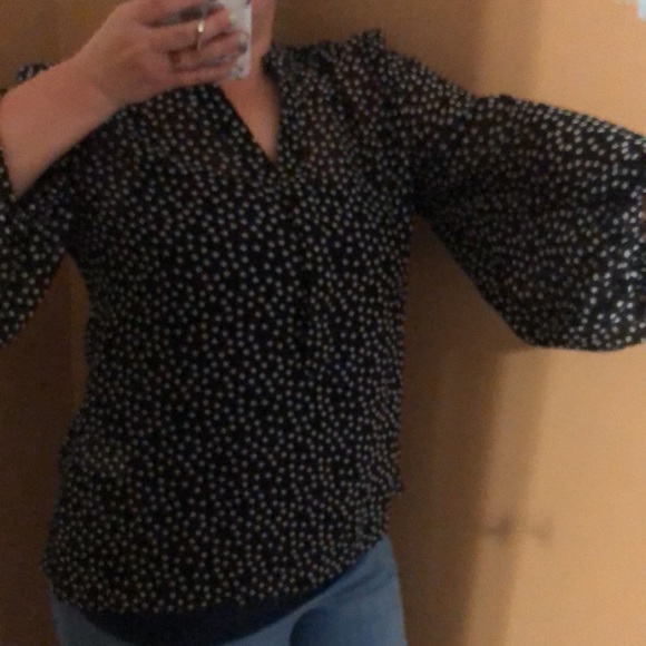 Chico’s Sheer polka dot dress top - Picture 1 of 7